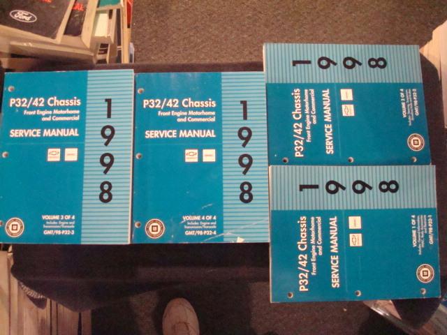 1998 p 32/42 motorhome commercial van factory shop service repair manual books