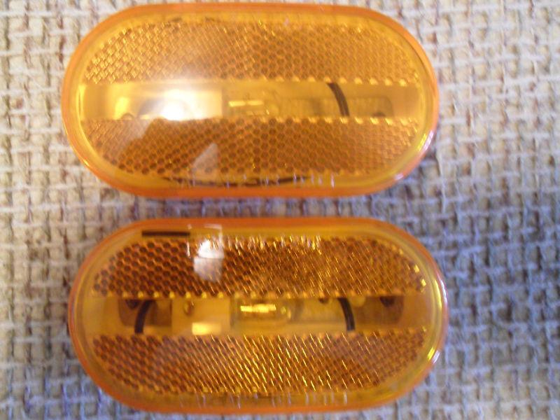 Harley davidson motorcycle  pair of lighted lense reflectors 