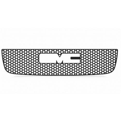 Gmc sierra ld hd 03-05 circle punch black powdercoat truck grill add-on