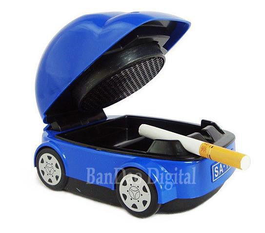 Usb car model auto shaped cigarette smokeless ashtray purifier box bl
