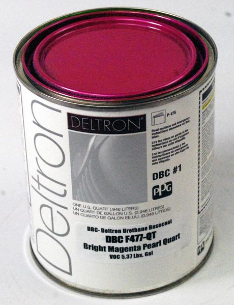 Ppg dbc deltron basecoat bright magenta pearl quart auto paint