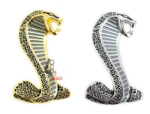 Front Grille 3D Metal Badge Emblem Decal Snake Cobra Sticker Gold / Silver New, US $13.20, image 2