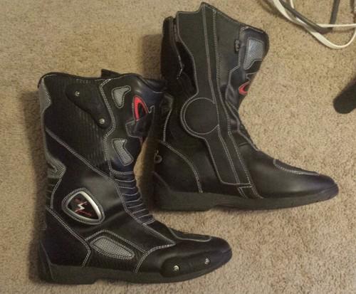 Nitro sport motorcycle leather racing boots. street & race bikes.  men's size 12
