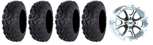 Itp ss108 14" wheels machined 28" bajacross tires honda foreman rancher sra