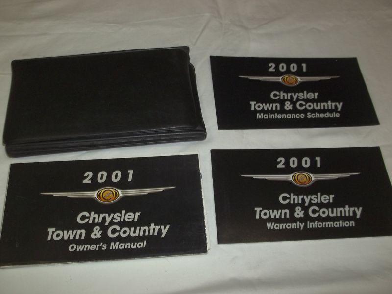 2001 chrysler town & country owner manual 4/pc.set & black chrysler factory case