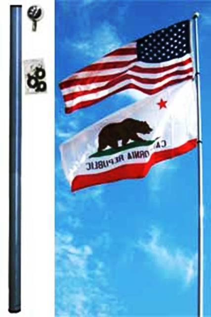 20' ft telescoping fiberglass flag pole rv trailer camping desert nascar antenna