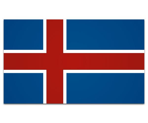 Iceland flag decal 5"x3" icelandic nordic vinyl car window bumper sticker zu1