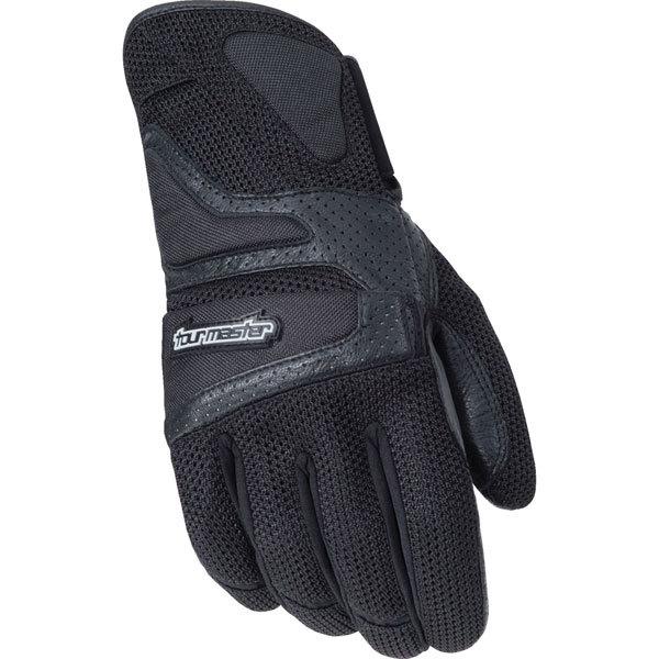 Black m(9) tour master intake air vented leather/textile glove