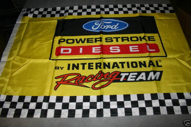 Ford powerstroke diesel flag nascar racing truck pickup great kids gift toy new