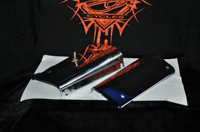 2003 harley hd softail flstc * front fork triple tree chrome covers with switch