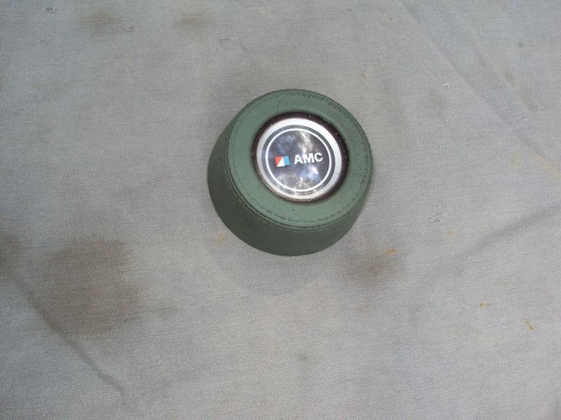 Amc amx javelin sport steering wheel horn center in green n/r