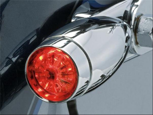 Kuryakyn led strut mount mini bullets red for harley fxst 84-11 fxd thru 05