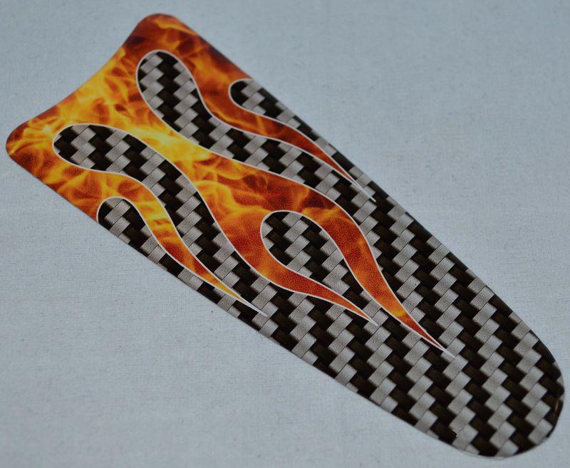Purchase Carbon Fiber "Flame" CB Dash Insert Decal for 20032007 Harley
