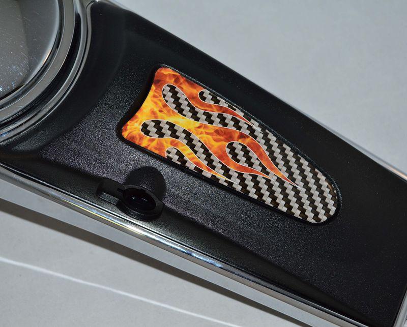 Purchase Carbon Fiber "Flame" CB Dash Insert Decal for 20032007 Harley