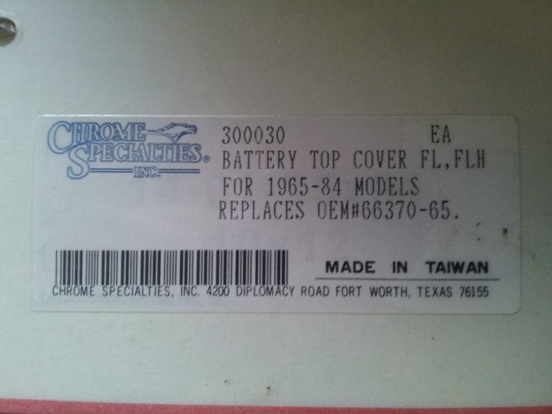 Harley Davidson-- Battery Top Cover --for FL-FLH 4 speed frame, US $10.00, image 3