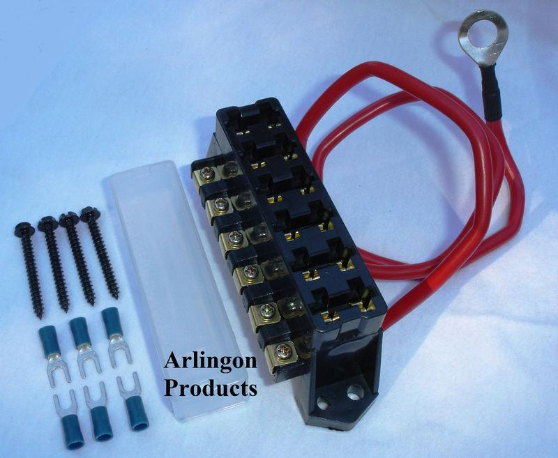 Atc/ato 6 gang raised fuse block 65 amp