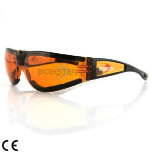 Bobster shield ii sunglasses - black frame, amber lens