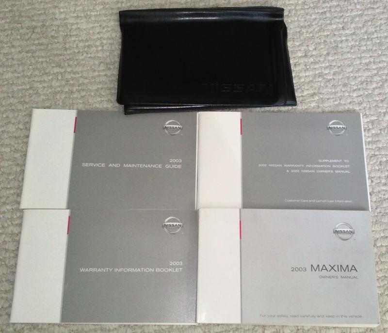 2003 nissan maxima  owner' s manual  & case