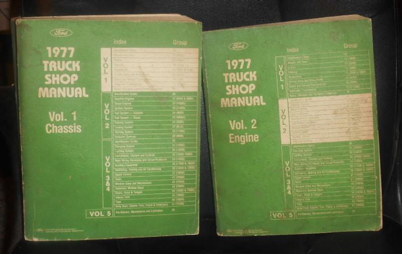 1977 ford truck repair shop 3 vol manual set