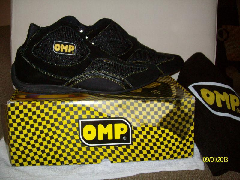 Omp stivaletti competizone racing driving shoes, size 46 (us 12.5-13 ) 