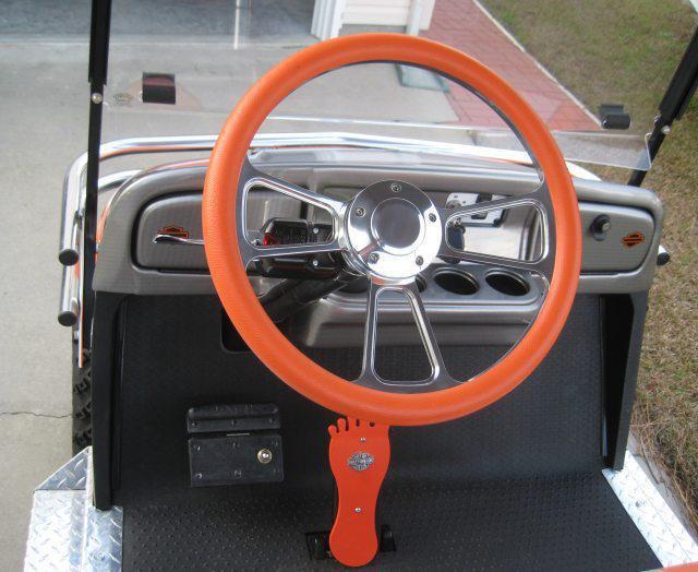 Marine / boat steering wheel (muscle / half wrap) w/ 3/4" keyway adapter ~orange