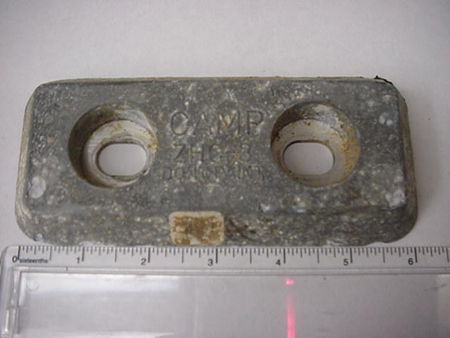 Camp zincs # zhc3 - hull plate - zinc