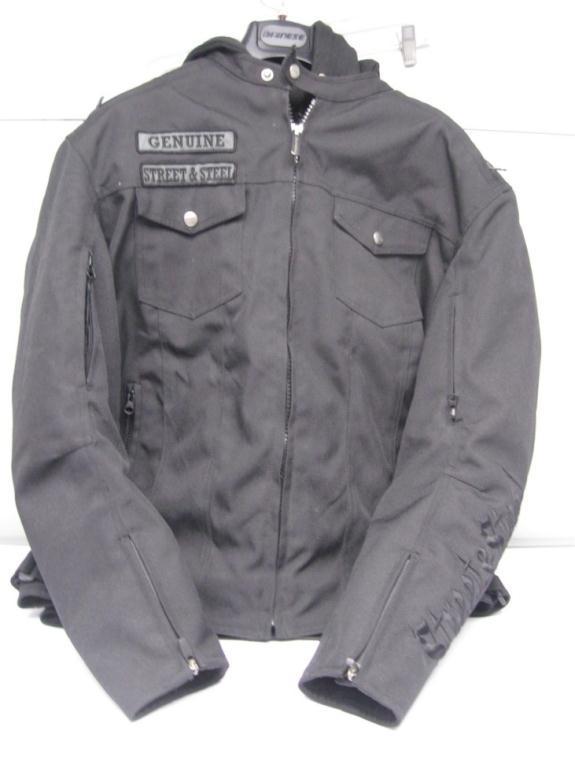 Street & steel anarchy textile motorcycle jacket lg