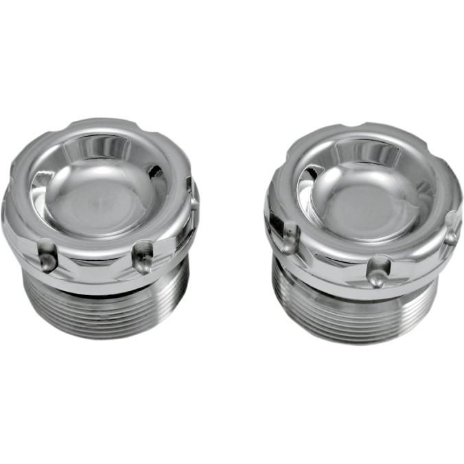 Todd's cycle fc-1002 fork tube caps polished harley 39mm