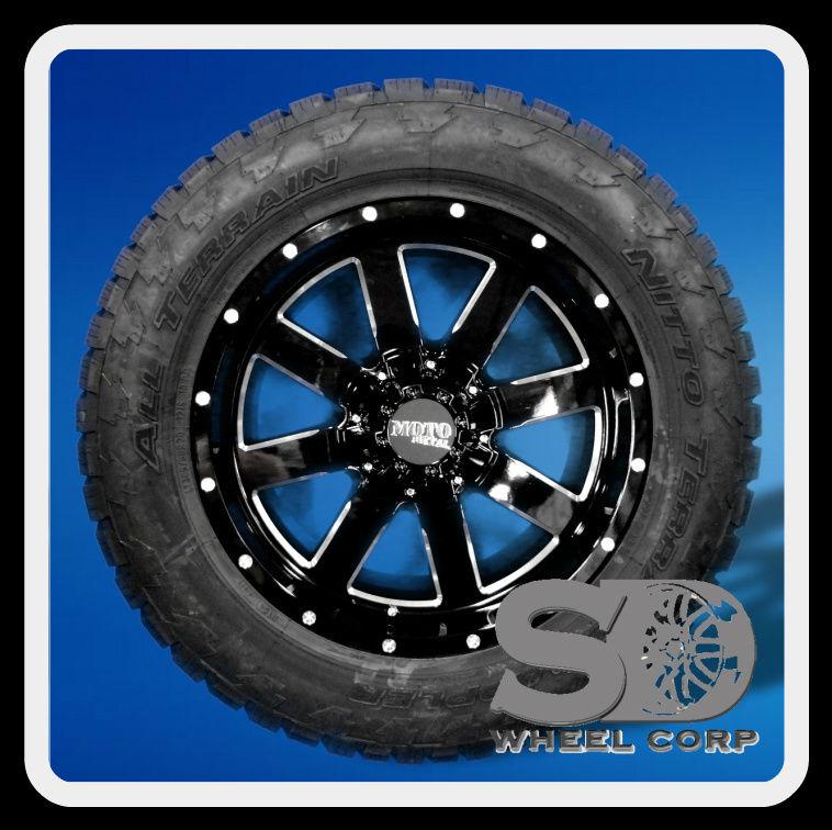 20" x 9" moto metal mo962 8x180 w/ 305/55/20 nitto terra grappler at tires