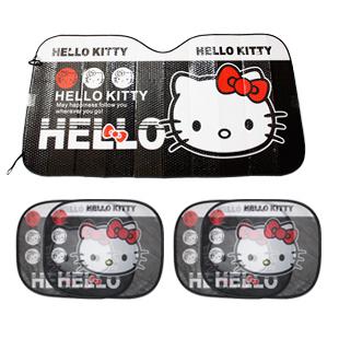 The new kitty cartoon double thickening sunscreen insulation car sun block 6 set