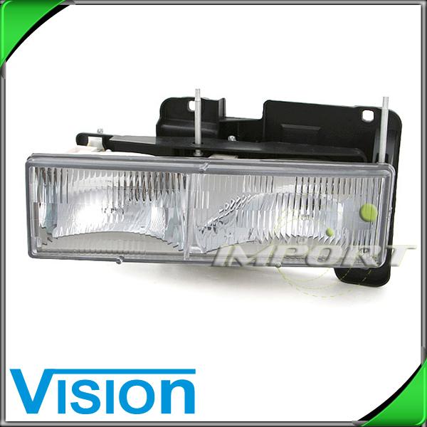 Driver side left l/h headlight lamp assembly 1992-1999 chevy suburban 1500 2500