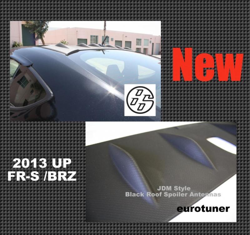2013+ gt86 brz frs fr-s jdm style abs plastic black roof spoiler antennas type 2