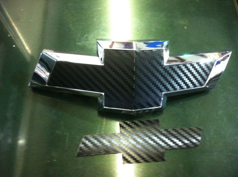 2010 + camaro carbon fiber front and rear bowtie emblem overlay vinyl decal