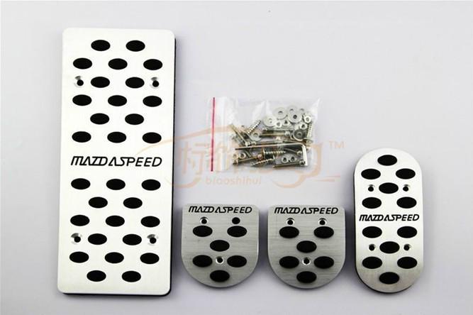For mazdaspeed mazda m3 m6 m2 aluminum foot rest fuel brake pedal mt 4pcs 
