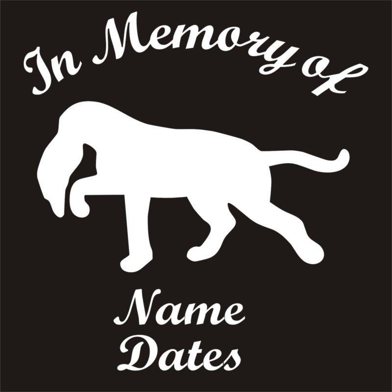In memory of hunting dog pheasant quail retriever vinyl decal sticker qty 4
