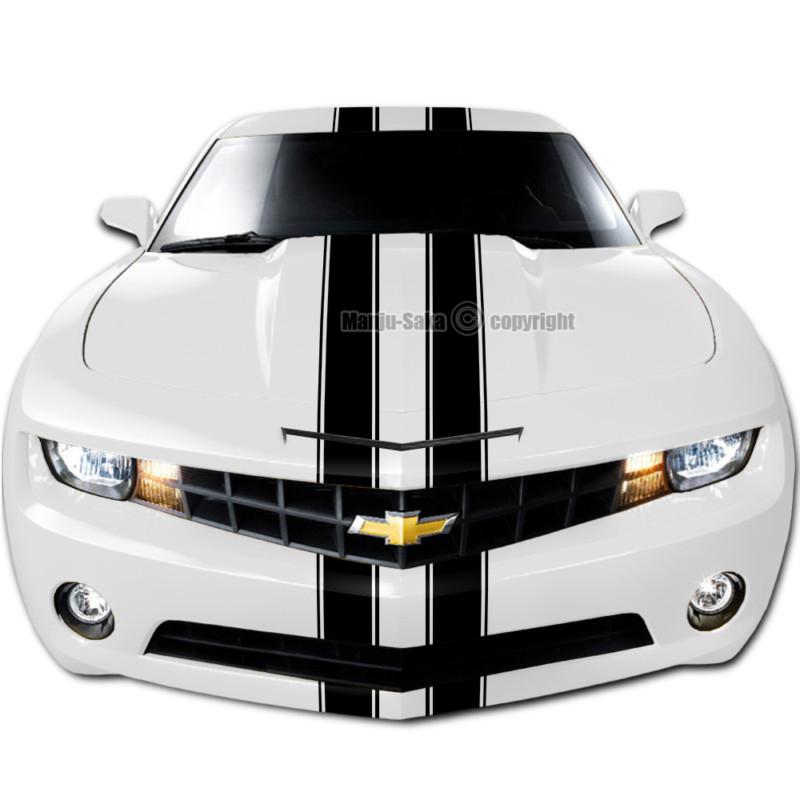 09 10 11 12 13 chevrolet camaro rally stripes decal precut vinyl black 5" ca2033