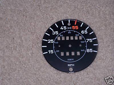 Two 2 porsche 911 85 mph 140 kmh vdo speedometer dial