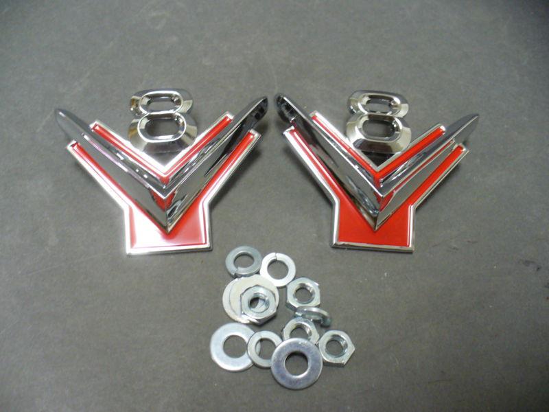54 55 56 ford v8 fender emblem