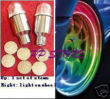 5-color light tire wheel valve stem cap caps lights led battery operated
