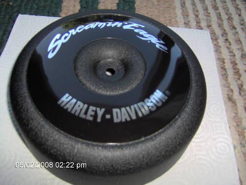 Harley air cleaner cover-screamin eagle-8 inch diameter-wrinkle black