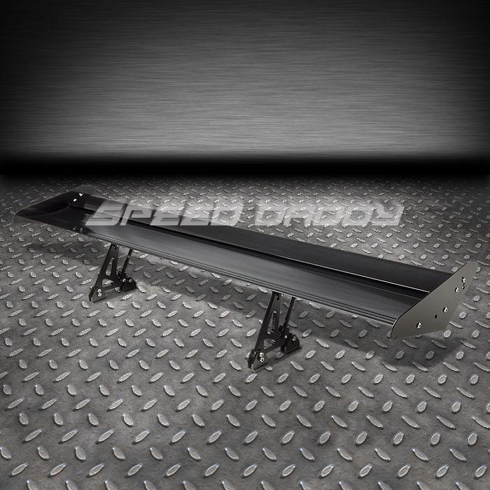 Purchase GT 55" ALUMINUM REAR/BACK TRUNK DOUBLE DECK RACING SPOILER+EXTENDED WING SILVER in