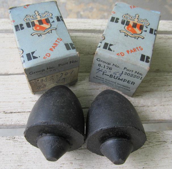 Nos new old stock 1940-1956 buick front suspension upper arm rubber bumper pair