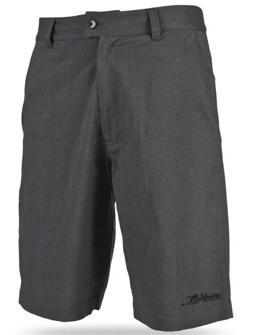 Fly racing  adult mulligan shorts charcoal plaid size 26