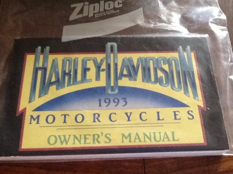 1993 harley davidson motorcycle owners manual