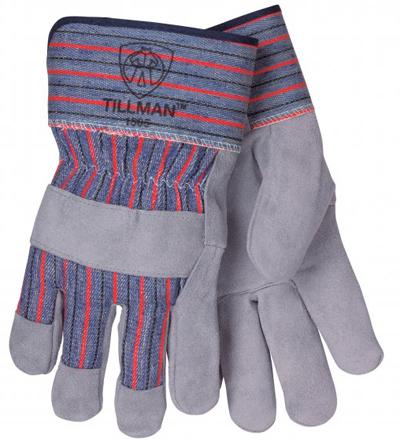 Leather palmed work gloves - buffing - metal working