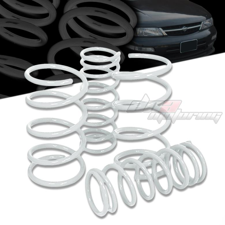 95-99 nissan maxima a32 2"drop suspension white racing lowering spring 275f/225r