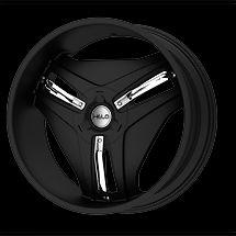 20" x 8.5" helo he849 849 gloss black with chrome accents wheels rims 5 or 6 lug