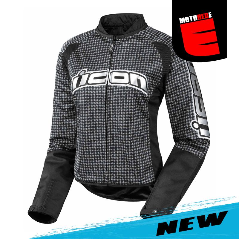 Icon hooligan 2 glam womens motorcycle textile jacket black silver 2xlarge xxl