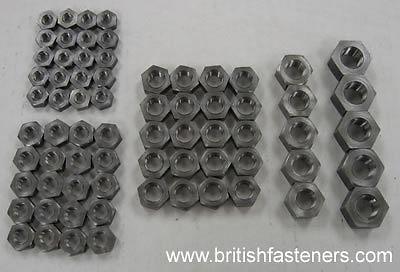 Bsc bscycle cei 26 tpi bsa norton triumph ajs velocette hex nuts steel hand made