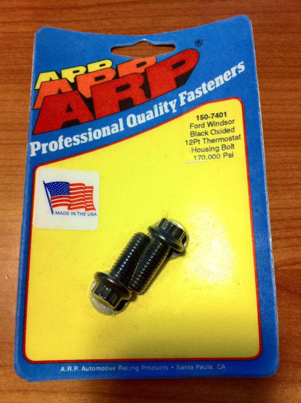 Arp 150-7401 ford windsor black oxide 12pt thermostat housing bolt set